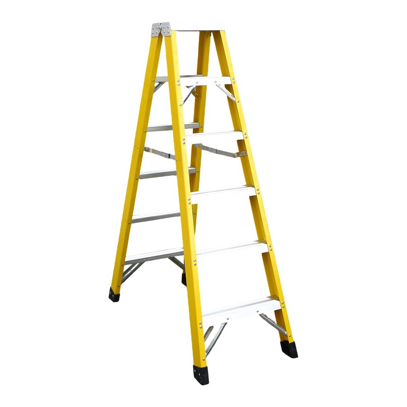 Folding Fiberglass Double Side Step Ladder detail image 2