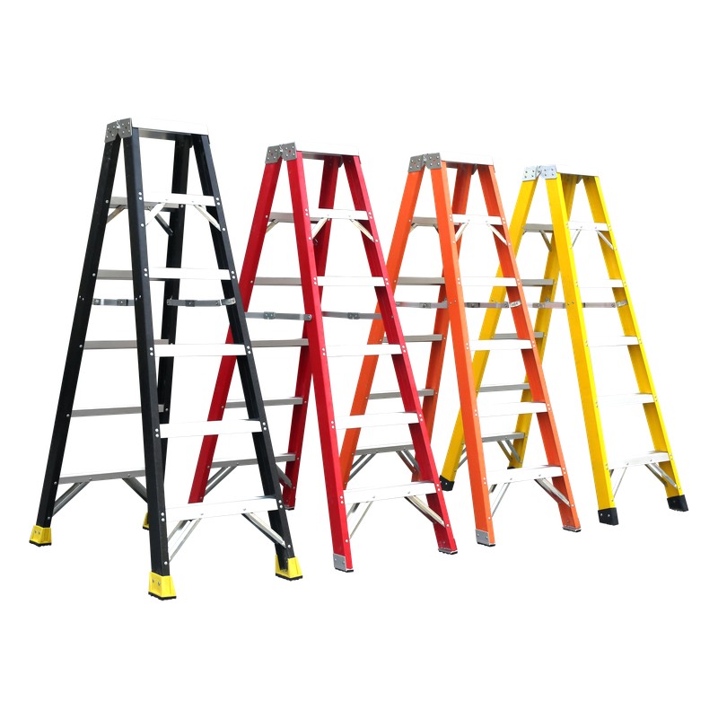 Folding Fiberglass Double Side Step Ladder detail image 4