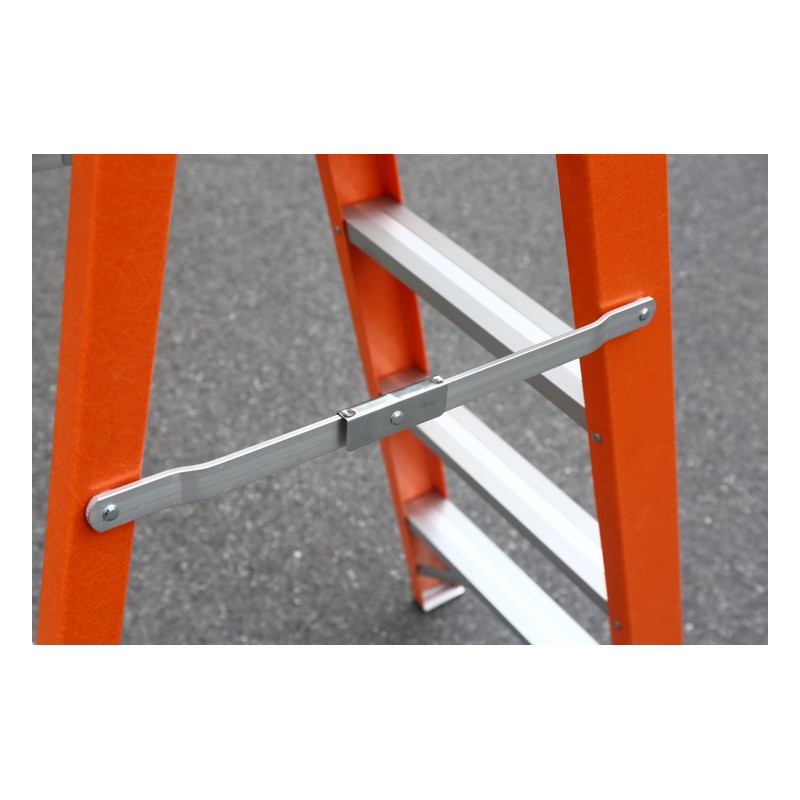 Fiberglass Single Side Step Ladder with Side Tray detail image 1