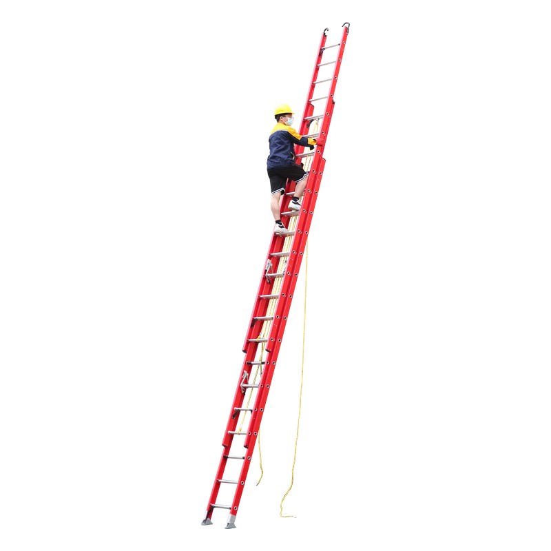 Fiberglass Three Section Extension Ladder 86mm detail image 6