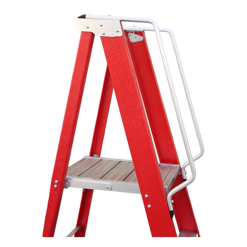 Portable Strong Fiberglass Platform Ladder Decorative Step Ladders detail image 1