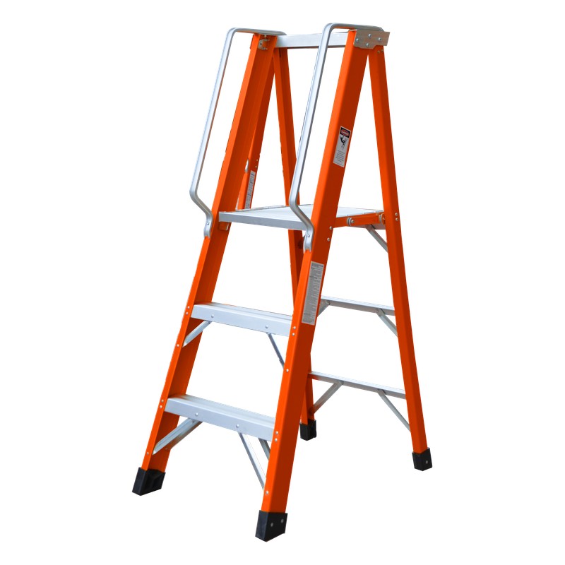 Portable Strong Fiberglass Platform Ladder Decorative Step Ladders detail image 5