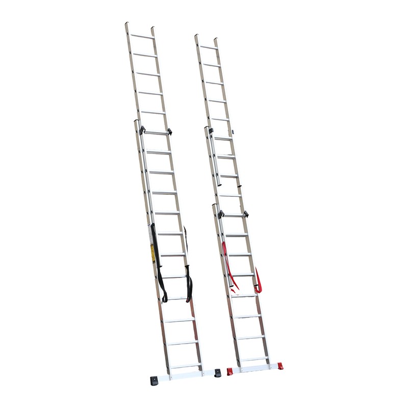Three Section Channeled Frame Aluminium Ladder detail image 1