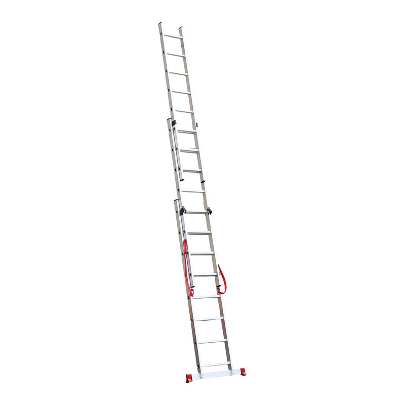 Three Section Channeled Frame Aluminium Ladder detail image 2
