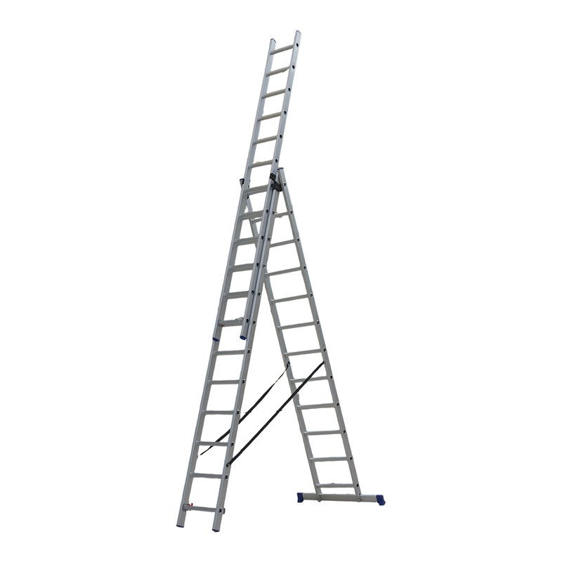 Three Section Channeled Frame Aluminium Ladder